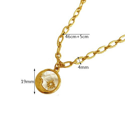 Retro Sun & Moon Necklace