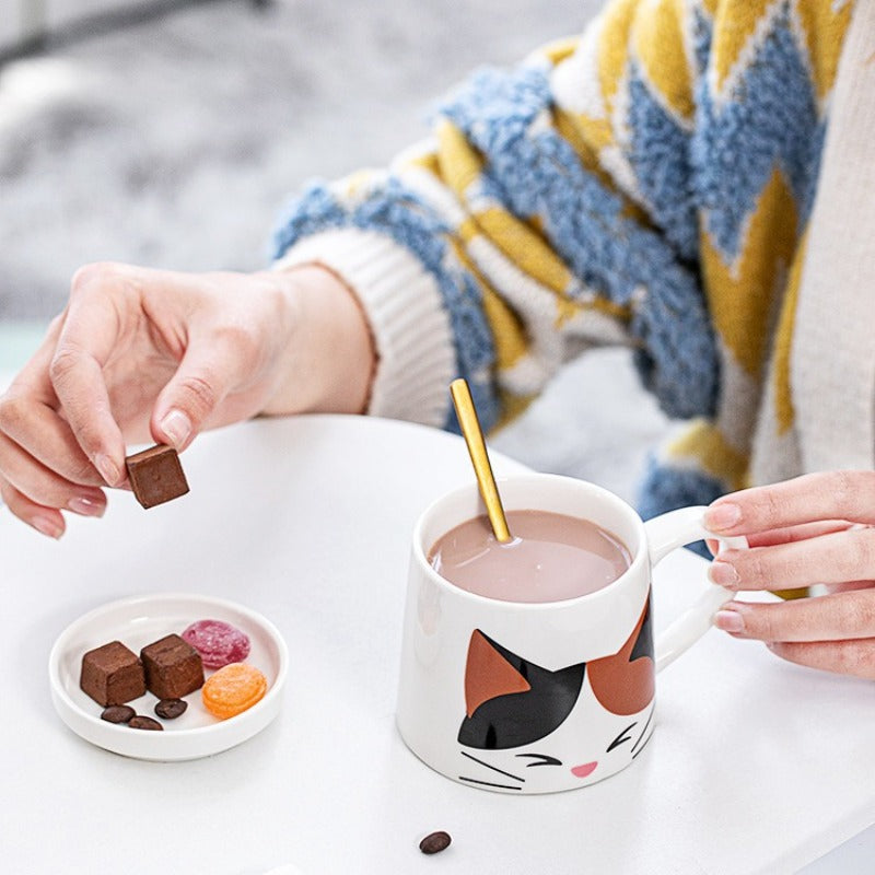 Cat Mug + Spoon