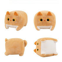 Square Cat Throw Pillow Plush