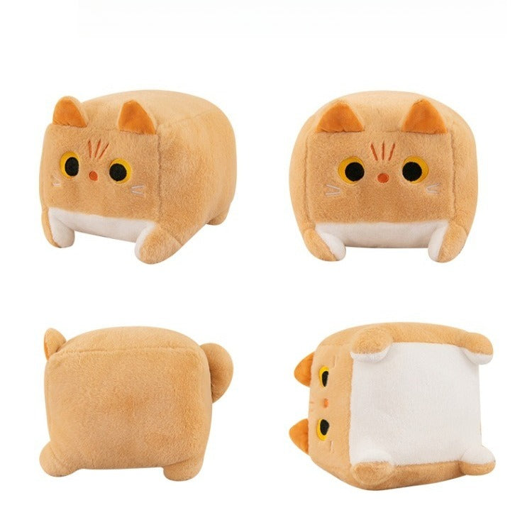 Square Cat Throw Pillow Plush