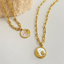 Retro Sun & Moon Necklace