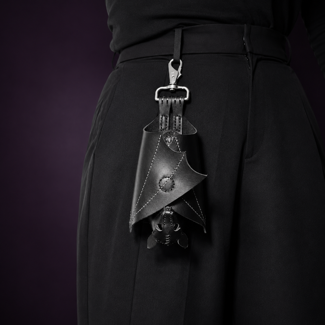 Leather Bat Coin Purse