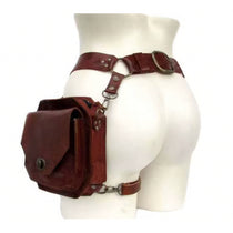 Medieval Style Leather Belt Pouch Bag