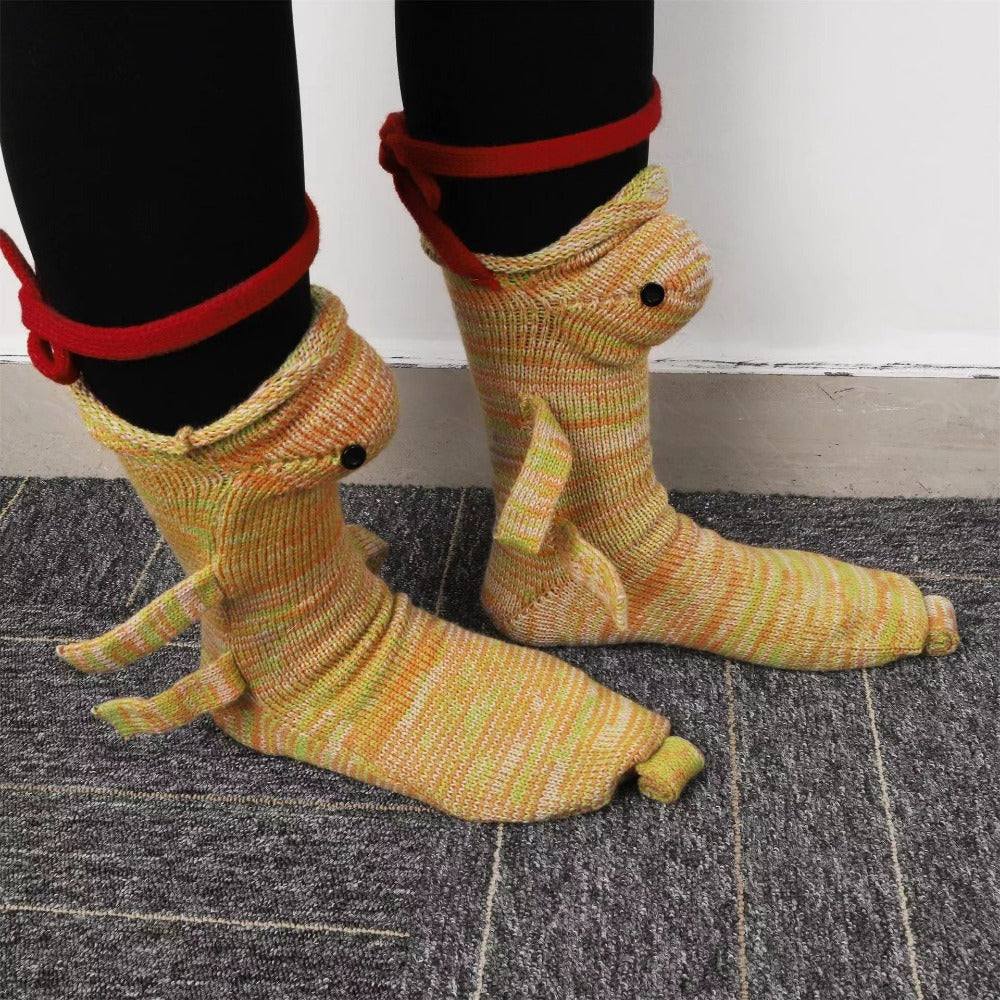 Knit Crocodile Socks