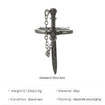 Stainless Steel Goth Sword Ring