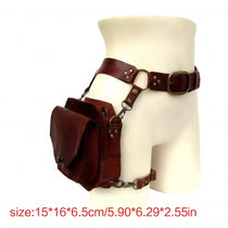 Medieval Style Leather Belt Pouch Bag