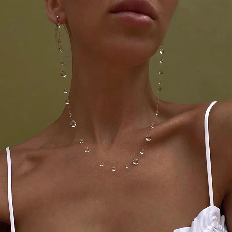 Water Droplet Earrings Necklace