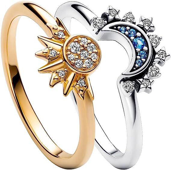 Sun & Moon Ring Set Secondary image