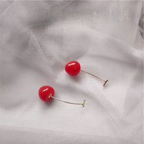 Red Cherry Drop Earrings
