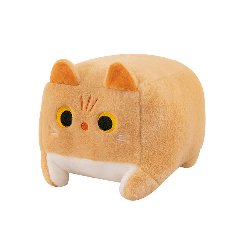 Square Cat Throw Pillow Plush