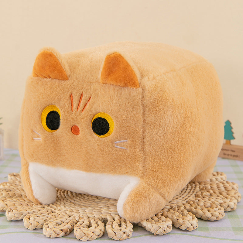 Square Cat Throw Pillow Plush