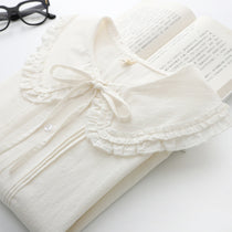 Sweet Lolita Blouse Long Sleeve Collared Buttons Down Shirt