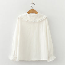 Sweet Lolita Blouse Long Sleeve Collared Buttons Down Shirt