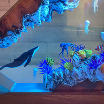 Humpback Whale and Jellyfish Night Light Gift