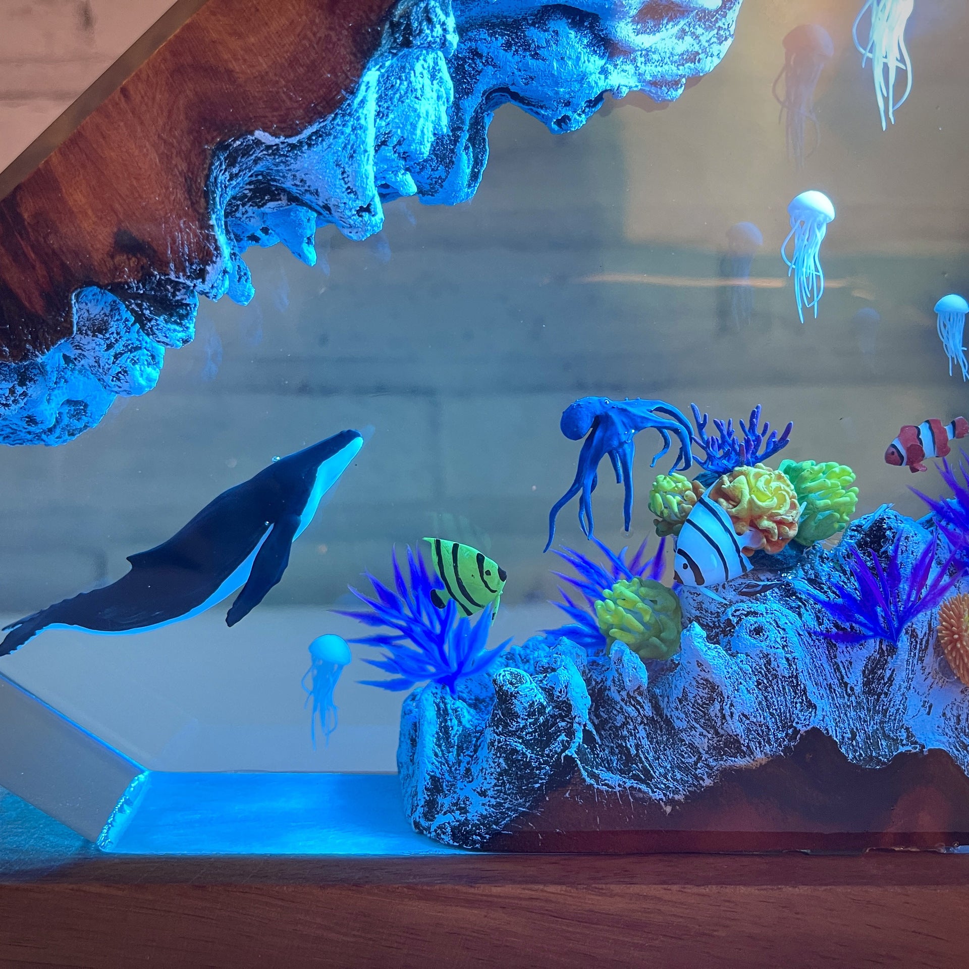 Humpback Whale and Jellyfish Night Light Gift