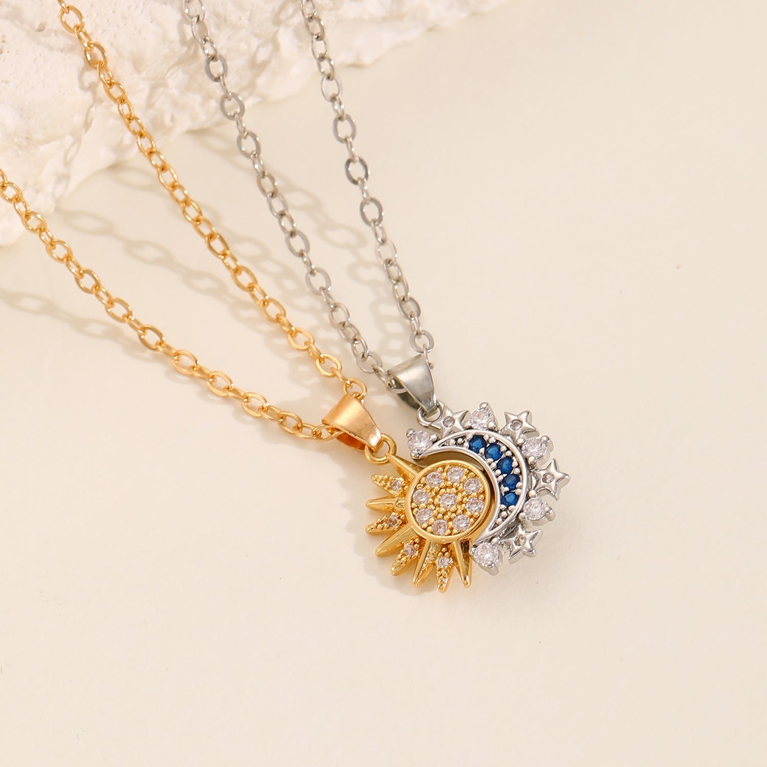 Sun & Moon Necklace Set Main image