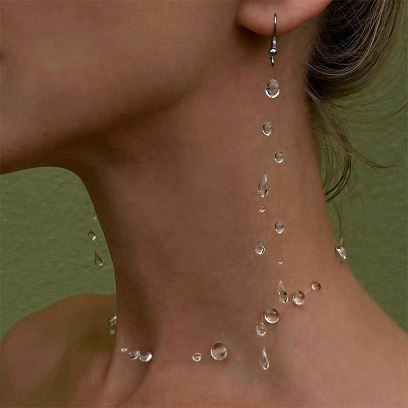 Water Droplet Earrings Necklace Main image