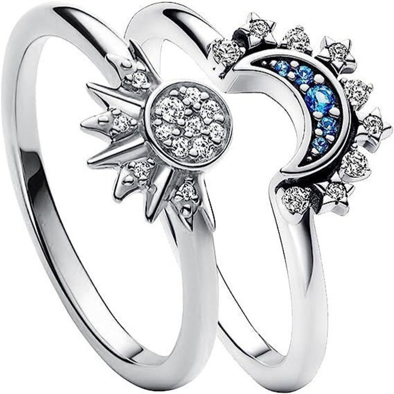 Sun & Moon Ring Set