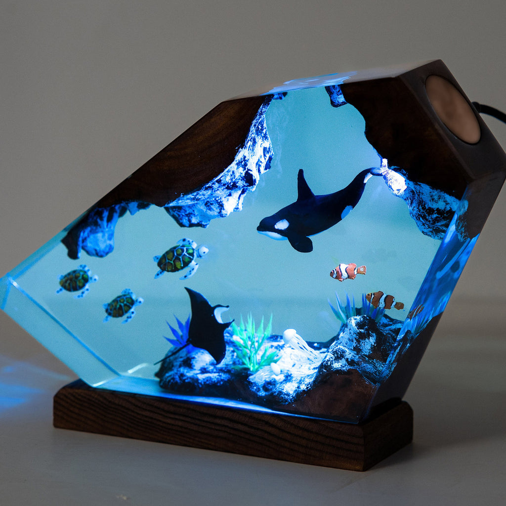 Orcas and Turtles Night Light Decor
