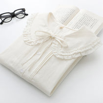 Sweet Lolita Blouse Long Sleeve Collared Buttons Down Shirt