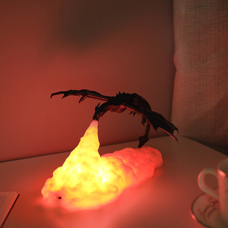 3D Printed Fire Breathing Dragon Accent Lamp Secondary image