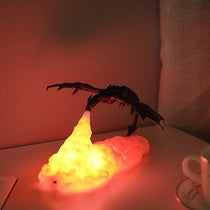 3D Printed Fire Breathing Dragon Accent Lamp