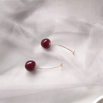 Red Cherry Drop Earrings