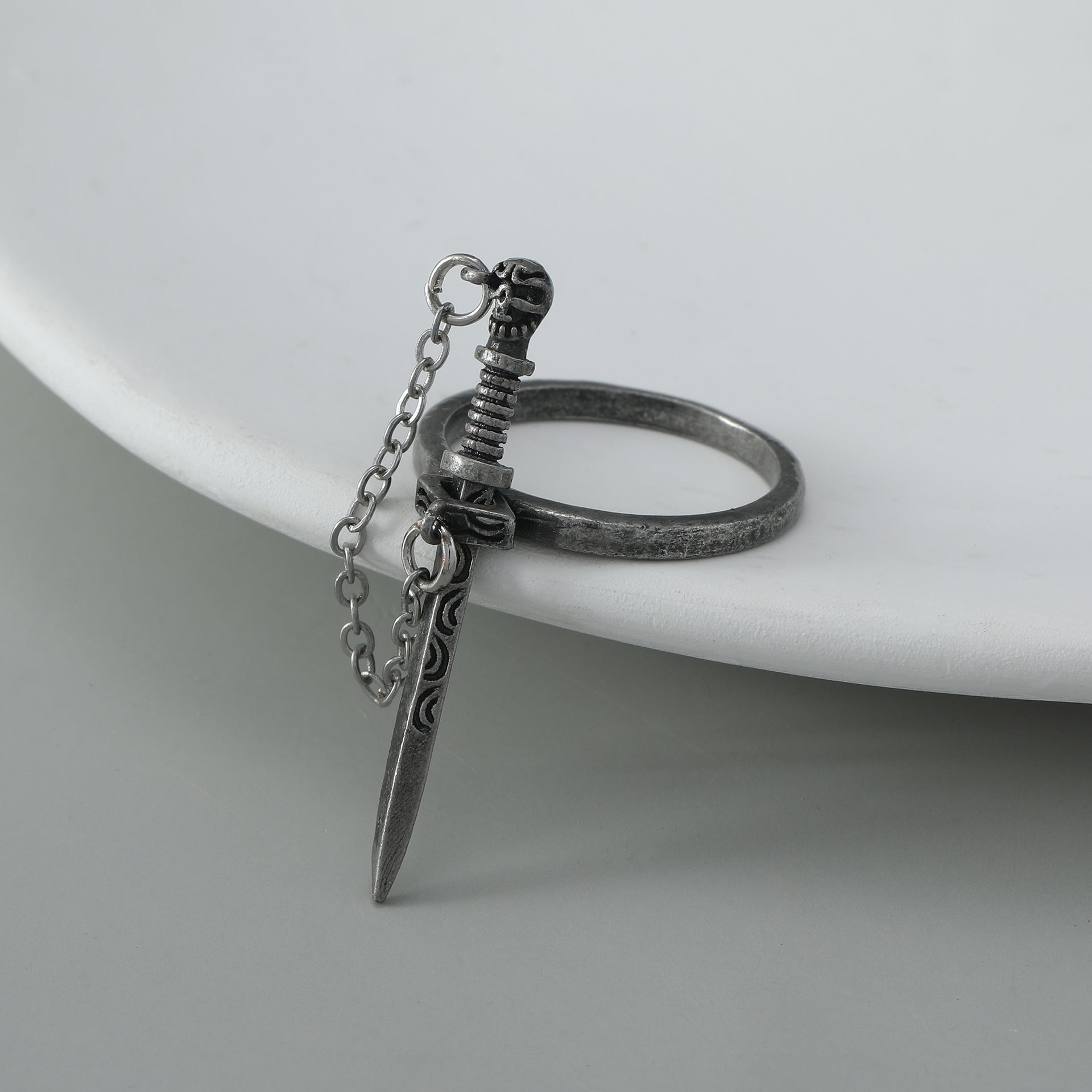 Stainless Steel Goth Sword Ring Secondary image