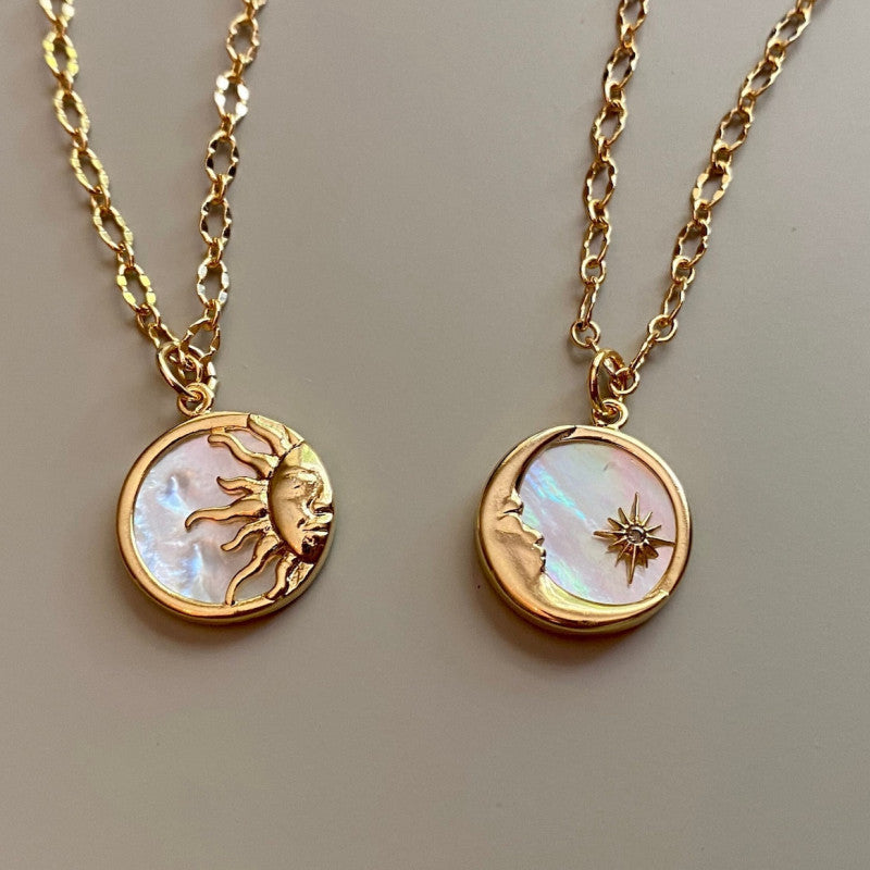 Retro Sun & Moon Necklace Main image