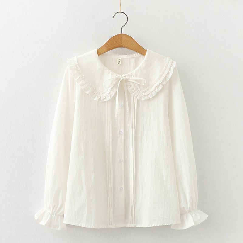 Sweet Lolita Blouse Long Sleeve Collared Buttons Down Shirt Main image
