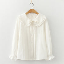 Sweet Lolita Blouse Long Sleeve Collared Buttons Down Shirt