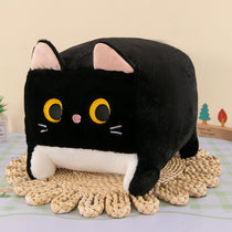 Square Cat Throw Pillow Plush