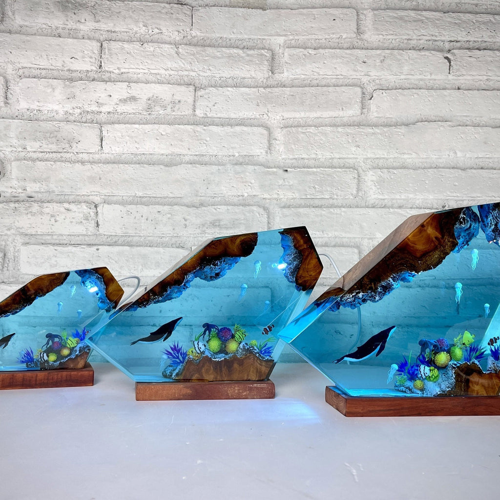 Humpback Whale and Jellyfish Night Light Gift