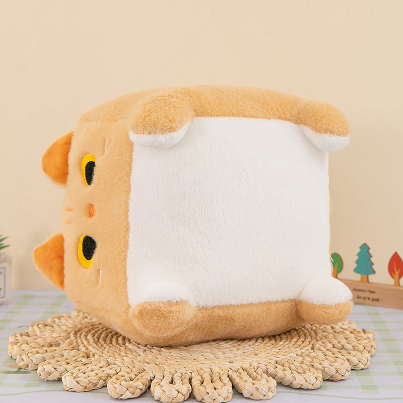 Square Cat Throw Pillow Plush