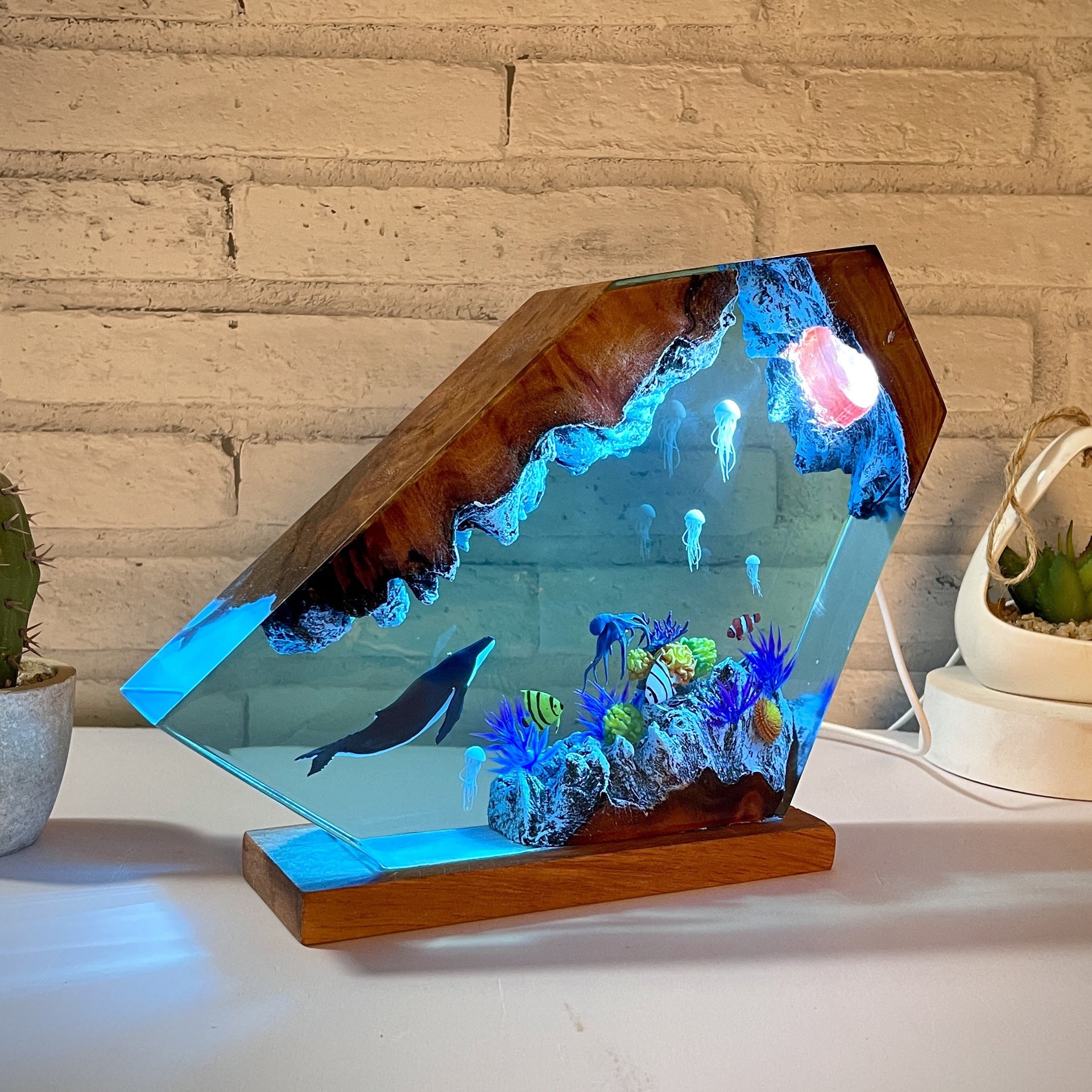 Humpback Whale and Jellyfish Night Light Gift Secondary image