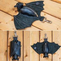 Leather Bat Coin Purse