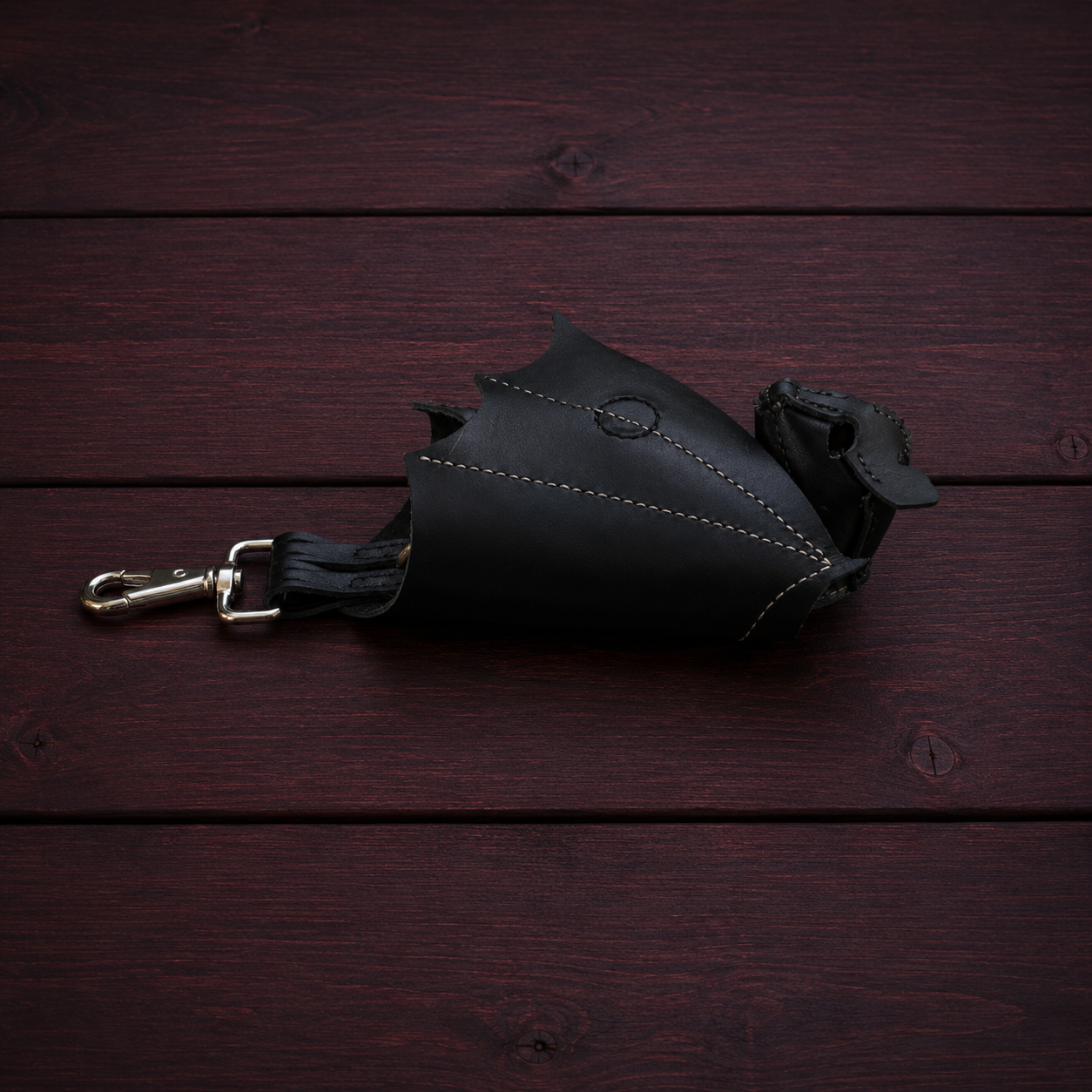 Leather Bat Coin Purse