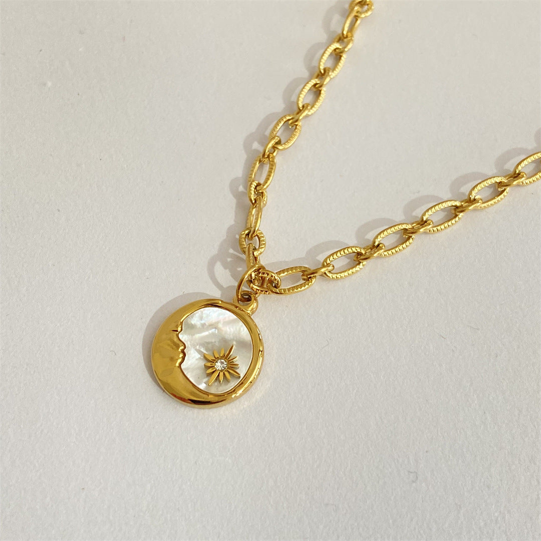 Retro Sun & Moon Necklace