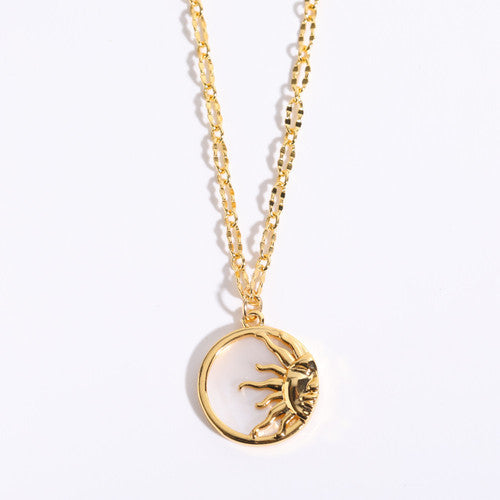 Retro Sun & Moon Necklace