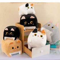 Square Cat Throw Pillow Plush